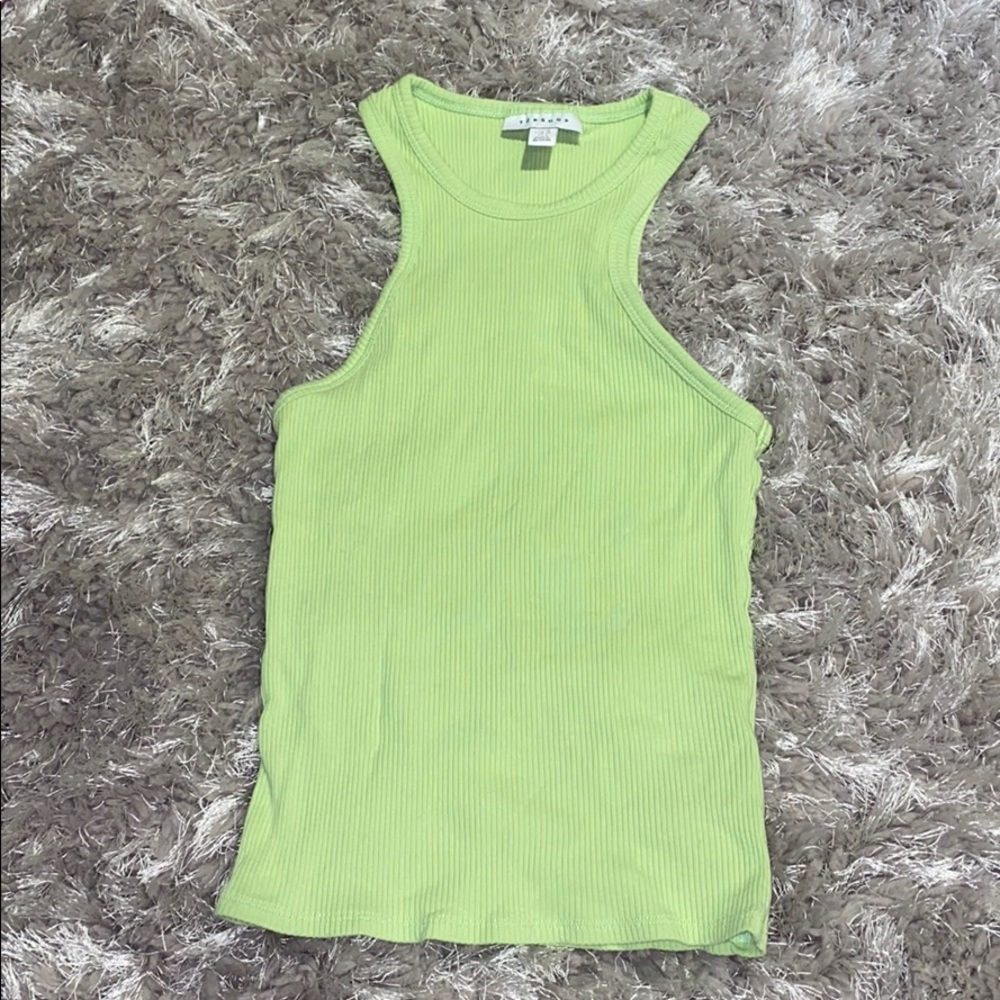 Halter neck Lime Green tank